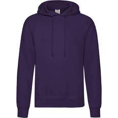 Purple Jumpers Fruit of the Loom Classic Hooded Sweat - Purple