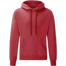 Fruit of the Loom Classic Hooded Sweat - Heather Red