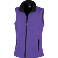 Result Women's Printable Softshell Bodywarmer - Purple/Black