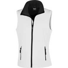 Result Women's Printable Softshell Bodywarmer - White/Black