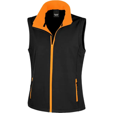 Result Women's Printable Softshell Bodywarmer - Black/Orange