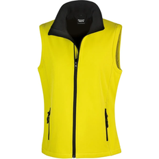 Amarillo - Mujer Chalecos Result Women's Printable Softshell Bodywarmer - Yellow/Black