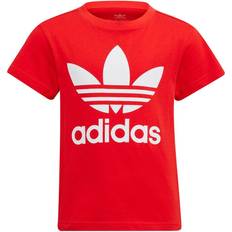 Adidas Kid's Adicolor Trefoil T-Shirt - Red/White (H25248)