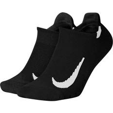 Elastan / Lycra / Spandex - Herre Undertøy Nike Multiplier No-Show Running Socks 2-pack Men - Black/White