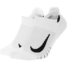 Dame - Hvite - Løping Klær NIKE Multiplier No-Show Running Socks 2-pack - White/Black