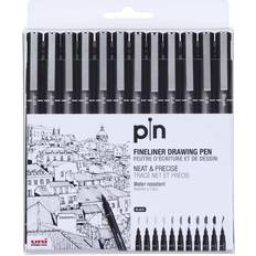 Black Fineliners Uni Pin Fineliner Drawing Pen Black 12 Pack