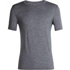 Man - Merino Wool T-shirts Icebreaker Merino Tech Lite Short Sleeve Crewe T-shirt - Gritstone Heather