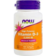 Kapsler Vitaminer & Mineraler Now Foods Vitamin D-3 2000 IU 120 st