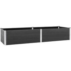 vidaXL Letto Rialzato Da Giardino 300x100x54 cm In Wpc Grigia