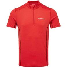 Montane dart zip t shirt Montane Dart Zip Short Sleeve T-shirt - Alpine Red