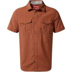 Craghoppers NosiLife Adventure II Short Sleeved Shirt - Burnt Whisky