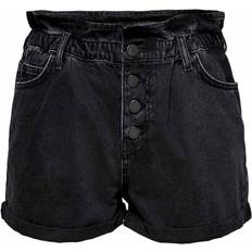 Farkkushortsit - Sininen Only OnlCuba Life Paperbag Dnm Shorts - Musta