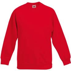 Polyester Sweatshirts Fruit of the Loom Kid's Raglan Sleeve Sweatshirt - Red