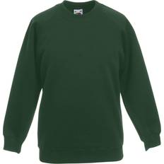 Fruit of the Loom Kid's Raglan Sleeve Sweatshirt - Bottle Green