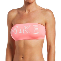 XXL Bikinioverdeler NIKE Swim Bandeau Bikini Top - Sunset Pink