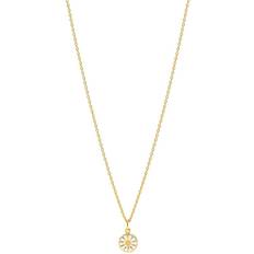 Lund Copenhagen Halskæder Lund Copenhagen Marguerite Necklace - Gold/White