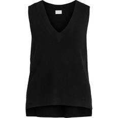 Vila Gilet col en v noir - Taille