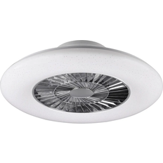 Ventilateurs Reality Leuchten Ventilateur Plafond Ø 60 cm Tunable White Blanc Starlight Chromé