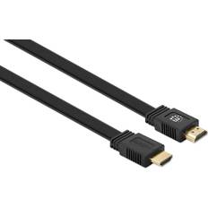 Manhattan Flat HDMI-HDMI High Speed with Ethernet 5m