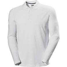 Polyamide Polos Helly Hansen Polo À Manches Longues Homme Crewline Blanc