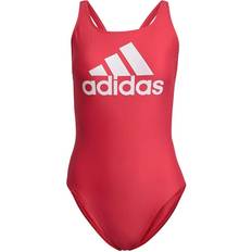 adidas Women's SH3.RO Big Logo Swimsuit - Power Pink/White