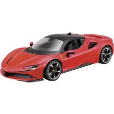 BBurago Coches de Slot BBurago Burago Ferrari Purosangue, SF90 Stradale, 488 Pista, LaFerrari, maqueta coche a escala 1/24, coches juguete, maquetas, miniatura de colección, 3 años, Race & play