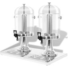 vidaXL Double Drikkedispenser 2stk 8L