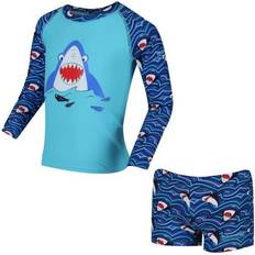 XXL Baddräkter Regatta Valo Rash Swimming Suit - Nautical Blue