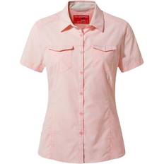 Zipper Shirts Craghoppers NosiLife Adventure II Short Sleeved Shirt - Seashell Pink