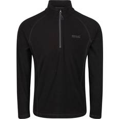 Regatta Jumpers Regatta Montes Lightweight Half Zip Mini Stripe Fleece Top - Black