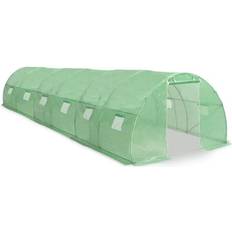 Tunnel Serres de Jardin vidaXL 45537 27m² Acier inoxydable Plastique