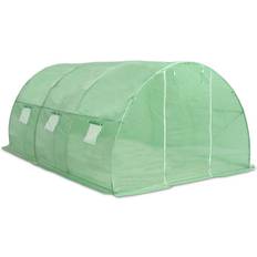 Other Plastics Freestanding Greenhouses vidaXL 45535 13.5m² Stainless steel Plastic