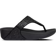 Fitflop Lulu Glitter Toe-Post - Black/White