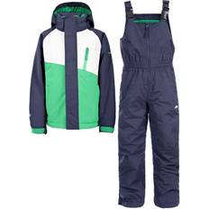 122/128 - Blåa - Pojkar Overaller Barnkläder Trespass Kid's Crawley Waterproof Ski Suit Set - Clover