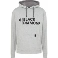 Black Diamond Tops Black Diamond Stacked Logo Hoodie - Nickel Heather