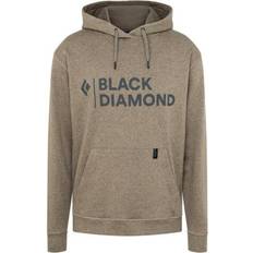 Black Diamond Men Sweaters Black Diamond Stacked Logo Hoodie - Walnut Heather