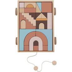 OYOY Rainbow Wagon w. Blocks