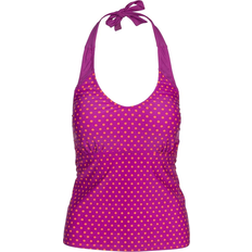 Dame - XXS Tankinier Trespass Winona Women's Halter Neck Tankini Top - Purple Orchid Spot