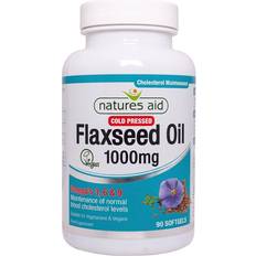 Vitamins & Supplements Natures Aid Flaxseed Oil 1000mg 90 pcs