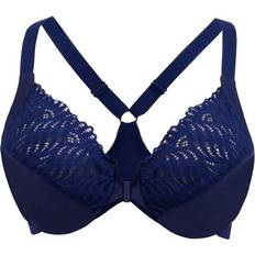 Glamorise Front Close T-Back WonderWire Bra - Blue