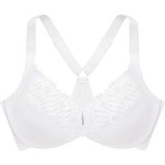 Glamorise Bygel Kläder Glamorise Front Close T-Back WonderWire Bra - White