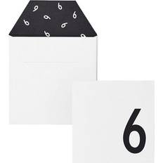 Design Letters Invites Birthday Card 6 White/Black