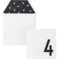 Fødselsdage Lykønskningskort & Invitationskort Design Letters Invites Birthday Card 4 White/Black