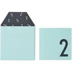 Turkis Lykønskningskort & Invitationskort Design Letters Invites Birthday Card 2 Turquoise/Black