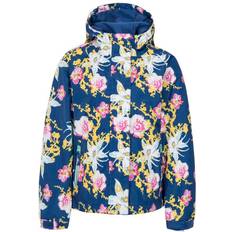 Floral Rain Jackets Trespass Girl's Hopeful Waterproof Jacket - Blue Moon Print