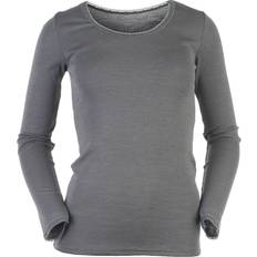 Silke Gensere Joha Victoria Wool/Silk Blouse - Grey