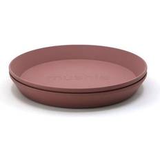 Plastique Assiettes et Bols Mushie Dinner Round Plates 2-pack