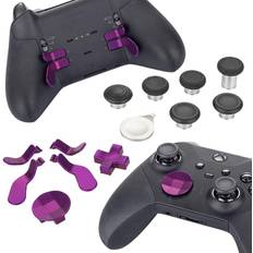 Gaming Sticker Skins Venom Xbox One Elite Series 2 Controller Accessory Kit - Black/Purple