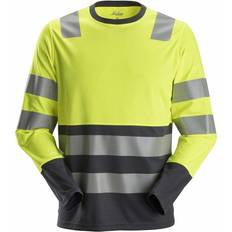 Snickers Workwear AllroundWork Hi-Vis Long Sleeve CL2 T-shirt - Hi Vis Yellow/Steel Grey