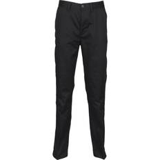 Henbury 65/35 Flat Fronted Chino - Black